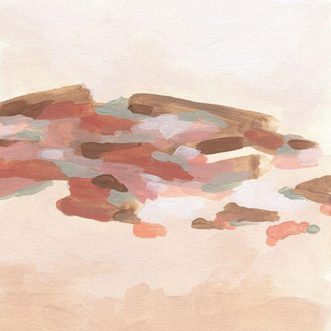 Rose Coast I Black Modern Wood Framed Art Print with Double Matting by Vess, June Erica