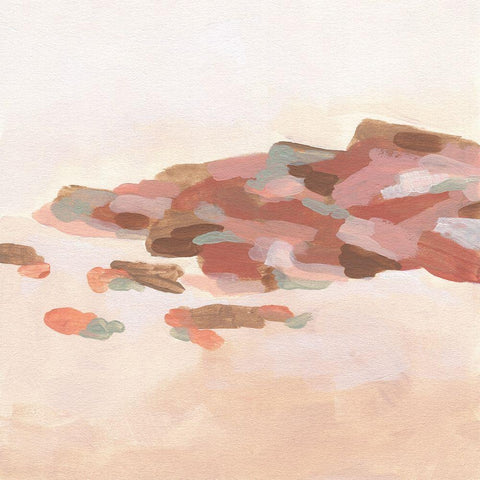 Rose Coast II Black Modern Wood Framed Art Print with Double Matting by Vess, June Erica