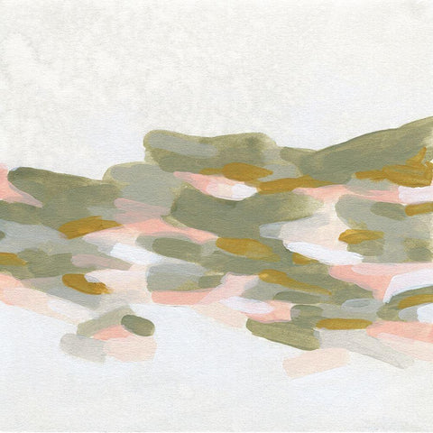 Hillside Impressions II White Modern Wood Framed Art Print by Vess, June Erica