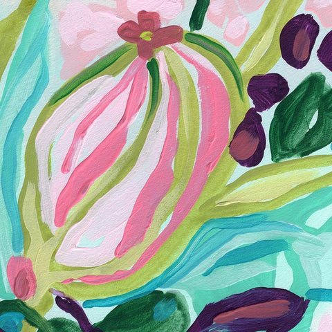 Tropic Expression VI White Modern Wood Framed Art Print by Vess, June Erica