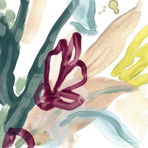 Tropical Impulse III Black Modern Wood Framed Art Print with Double Matting by Vess, June Erica