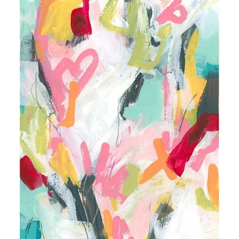 Moniker I White Modern Wood Framed Art Print by Vess, June Erica