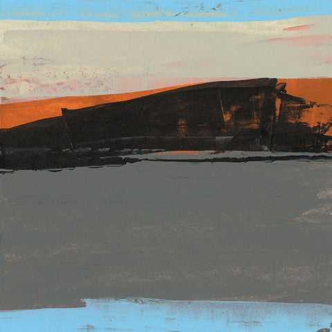 Elate II White Modern Wood Framed Art Print with Double Matting by Gordon, Sharon