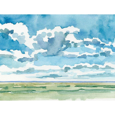 Open Sky Study I Black Modern Wood Framed Art Print with Double Matting by Caroline, Emma