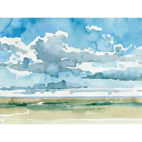 Open Sky Study II Black Modern Wood Framed Art Print with Double Matting by Caroline, Emma