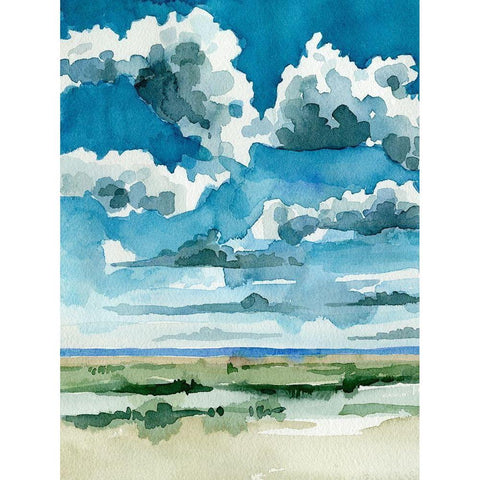 Western Skies II White Modern Wood Framed Art Print by Caroline, Emma