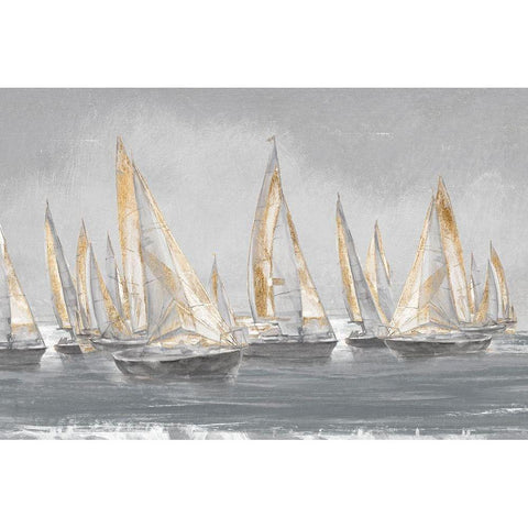 Sailing Horizon White Modern Wood Framed Art Print by Studio W