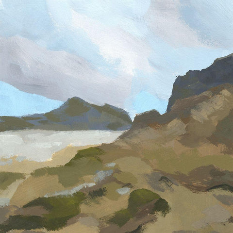 Mossy Cove I Black Modern Wood Framed Art Print by Green, Jacob