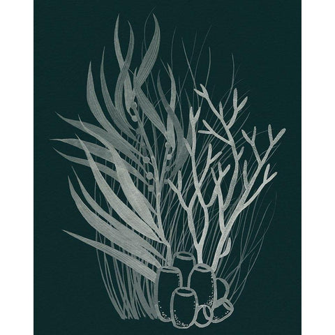 Underwater Bouquet I Black Modern Wood Framed Art Print with Double Matting by Popp, Grace