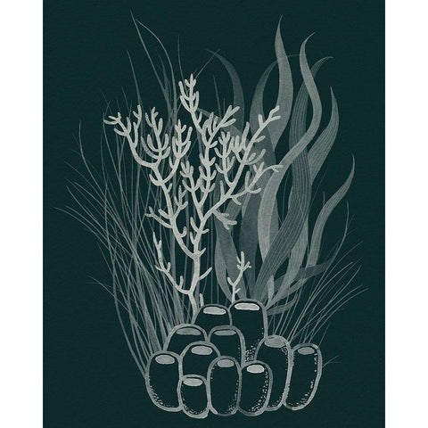 Underwater Bouquet II White Modern Wood Framed Art Print by Popp, Grace