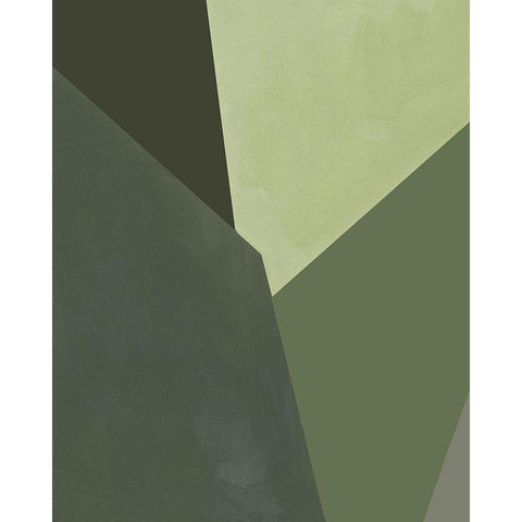 Sage Prism II White Modern Wood Framed Art Print by Green, Jacob