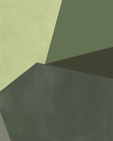 Sage Prism IV White Modern Wood Framed Art Print with Double Matting by Green, Jacob