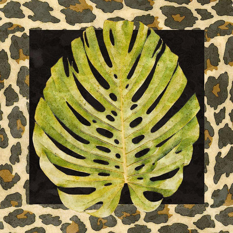 Tropic Collection II Black Modern Wood Framed Art Print with Double Matting by Saunders, Alonzo