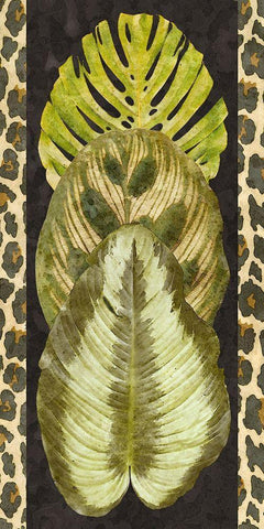 Tropic Collection IV Black Ornate Wood Framed Art Print with Double Matting by Saunders, Alonzo