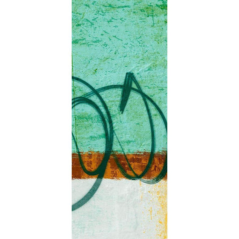Flowing Along I Black Modern Wood Framed Art Print by Saunders, Alonzo
