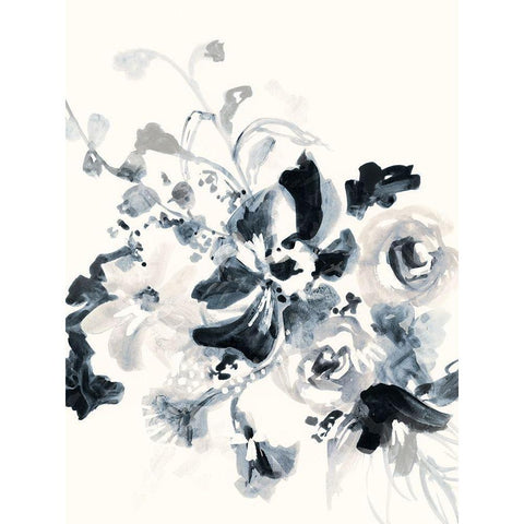 Floral Entanglement I Black Modern Wood Framed Art Print by Barnes, Victoria