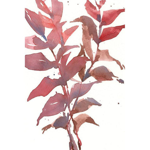 Fall Impression II Black Modern Wood Framed Art Print with Double Matting by Dixon, Samuel