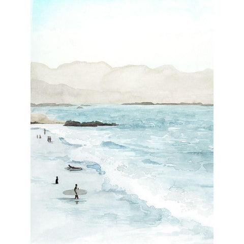 In the Surf I Black Modern Wood Framed Art Print with Double Matting by Popp, Grace