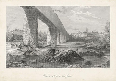 Richmond from the James White Modern Wood Framed Art Print with Double Matting by Bryant, William Cullen