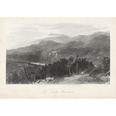 The Smoky Mountains Gold Ornate Wood Framed Art Print with Double Matting by Bryant, William Cullen