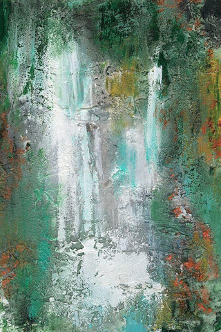 Waterfall in Paradise I Black Ornate Wood Framed Art Print with Double Matting by Bramma, Lila