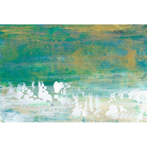 Chartreuse and Aqua II White Modern Wood Framed Art Print by Bramma, Lila