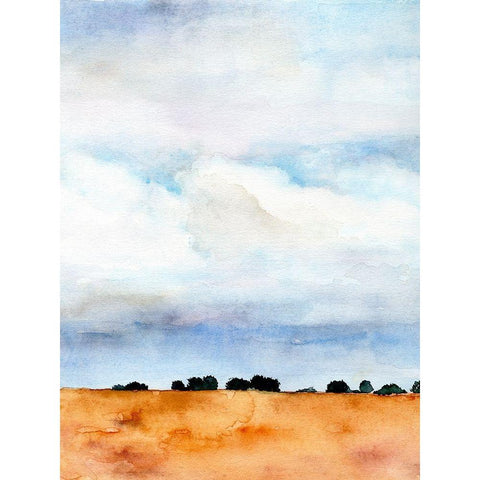 Midwest Sky II Black Modern Wood Framed Art Print with Double Matting by Parker, Jennifer Paxton