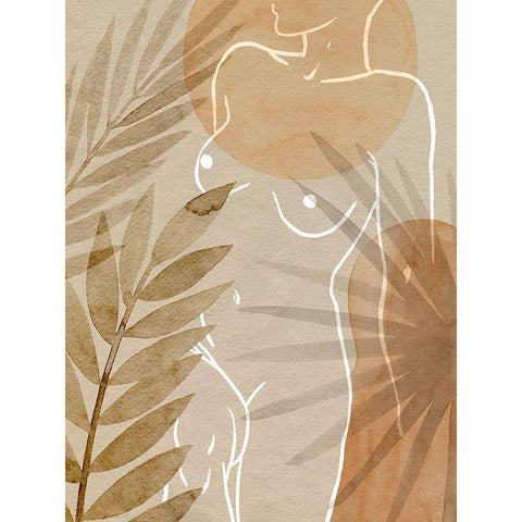 Terracotta Shadows II White Modern Wood Framed Art Print by Popp, Grace