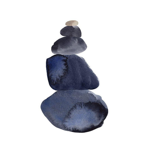 Camp Cairn II Black Modern Wood Framed Art Print by Green, Jacob