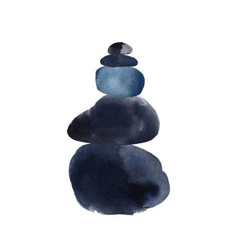 Camp Cairn IV Black Modern Wood Framed Art Print by Green, Jacob