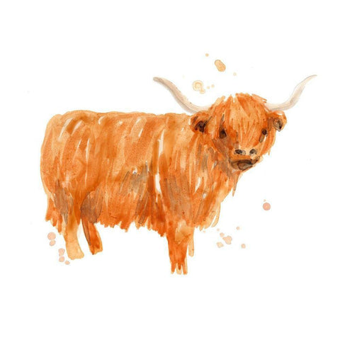 Highland Squad I White Modern Wood Framed Art Print by Vess, June Erica