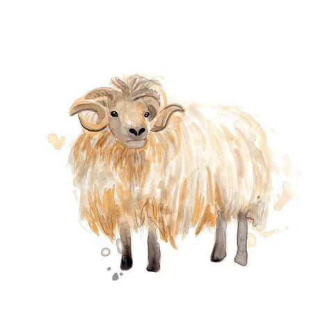 Highland Squad II White Modern Wood Framed Art Print by Vess, June Erica