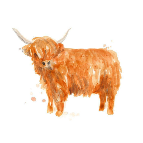 Highland Squad IV White Modern Wood Framed Art Print by Vess, June Erica