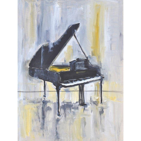 Piano in Gold II Gold Ornate Wood Framed Art Print with Double Matting by Stevens, Allayn