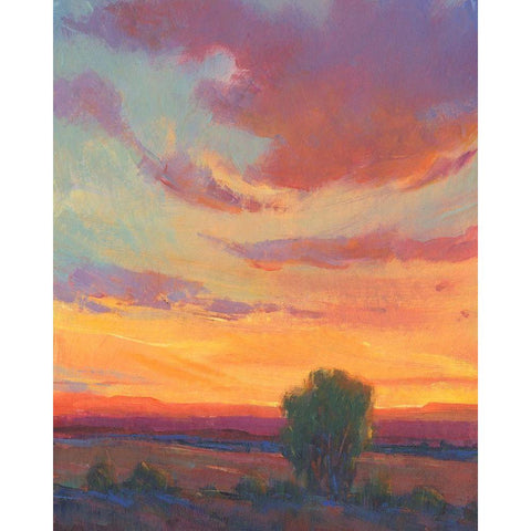 Fire in the Sky I White Modern Wood Framed Art Print by OToole, Tim