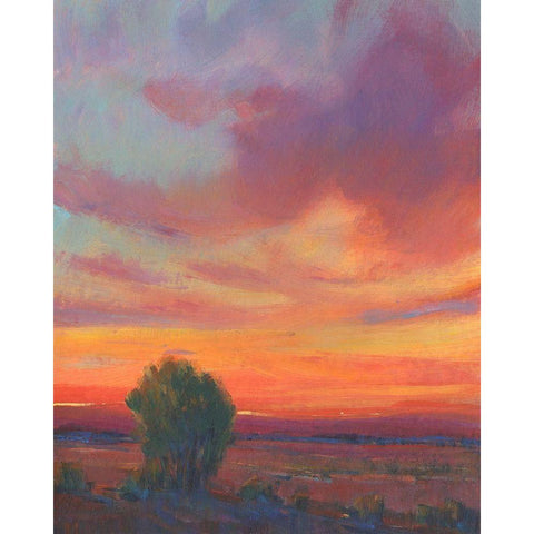 Fire in the Sky II Black Modern Wood Framed Art Print with Double Matting by OToole, Tim