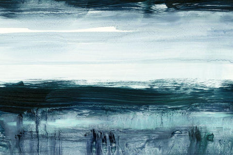 Viridian Mist II White Modern Wood Framed Art Print with Double Matting by Harper, Ethan