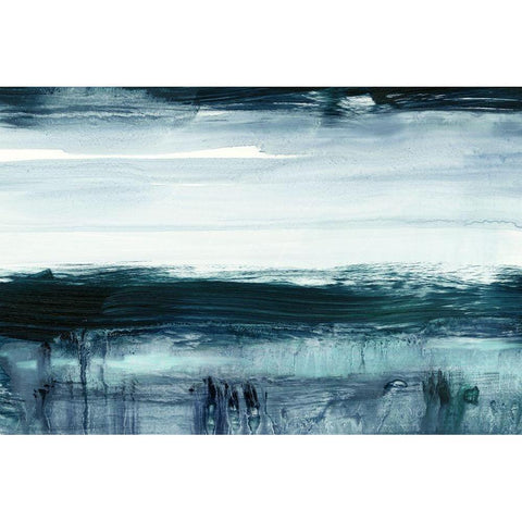 Viridian Mist II White Modern Wood Framed Art Print by Harper, Ethan