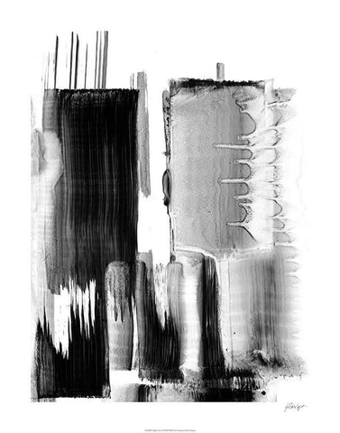 Night City I White Modern Wood Framed Art Print with Double Matting by Harper, Ethan