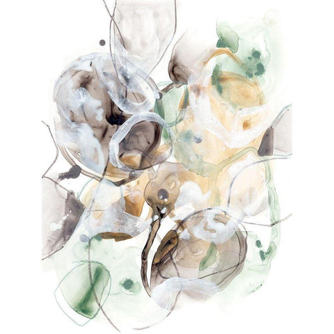 Nucleus II Black Modern Wood Framed Art Print with Double Matting by Vess, June Erica