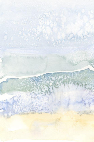 Salty Seaside I White Modern Wood Framed Art Print with Double Matting by Caroline, Emma