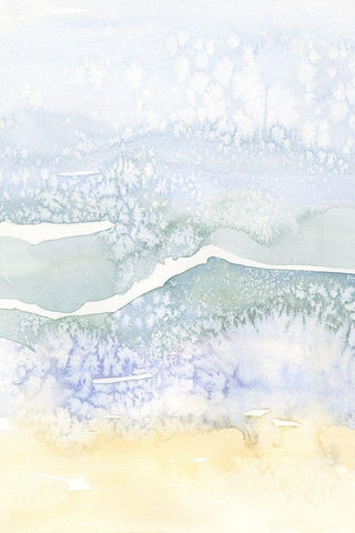 Salty Seaside II White Modern Wood Framed Art Print with Double Matting by Caroline, Emma