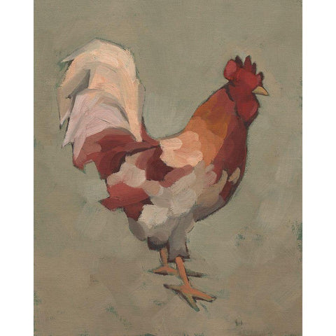 Roost Ruler I White Modern Wood Framed Art Print by Green, Jacob