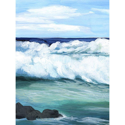 Barrel Break I Black Modern Wood Framed Art Print by Popp, Grace