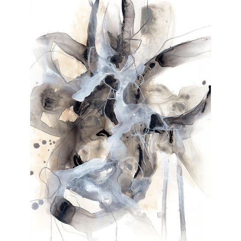 Electron Storm II Black Modern Wood Framed Art Print by Vess, June Erica