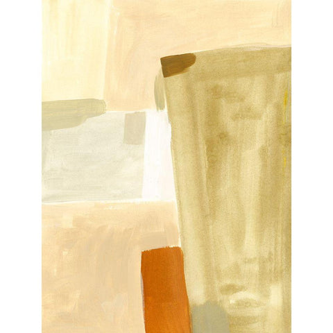 Neutral Block I White Modern Wood Framed Art Print by Barnes, Victoria