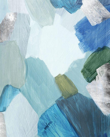 Liquid Links I Black Ornate Wood Framed Art Print with Double Matting by Popp, Grace