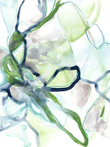 Hive Cycle I White Modern Wood Framed Art Print with Double Matting by Vess, June Erica