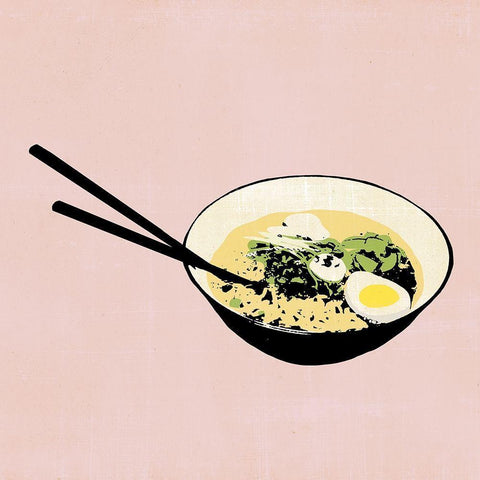 Ramen Bar I Black Modern Wood Framed Art Print with Double Matting by Warren, Annie