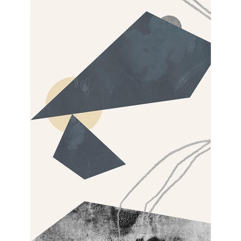 Diamond Slate I Black Modern Wood Framed Art Print by Green, Jacob